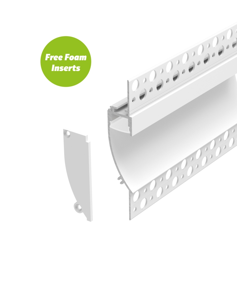 Plaster-In Wall Wash Aluminium Profile