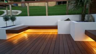 10W Warm White LED Strip lighting used in outdoor space