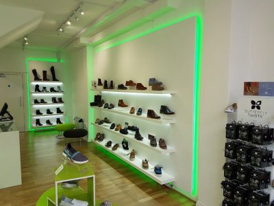 5-watt single-colour LED strips light this retail display