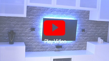 LEDs used to light TV mounted in alcove