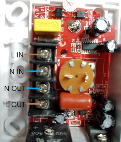 TRIAC wall dimmer for LEDs - wiring example