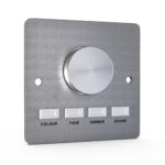 Button-press DMX control panel (stainless steel) - white, single-colour or colour-change