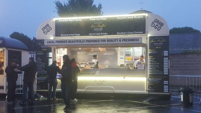 10W unbranded LEDs light this burger-van