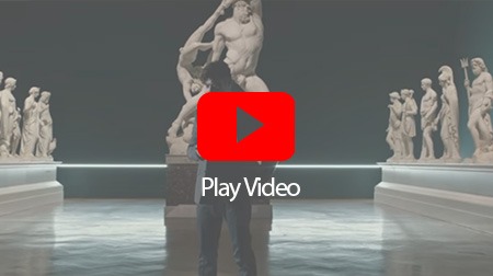 LED strips used to create formal spaces in set design - image/video from John Wick 2