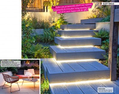 Downlight seating and Step edges - Modern Gardens magazine