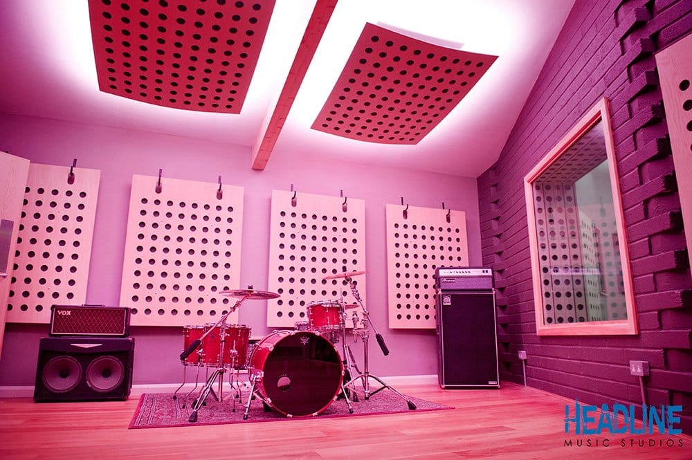 Headline studios with Instyle LED Tape showing drums
